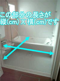 浴室のサイズの測り方